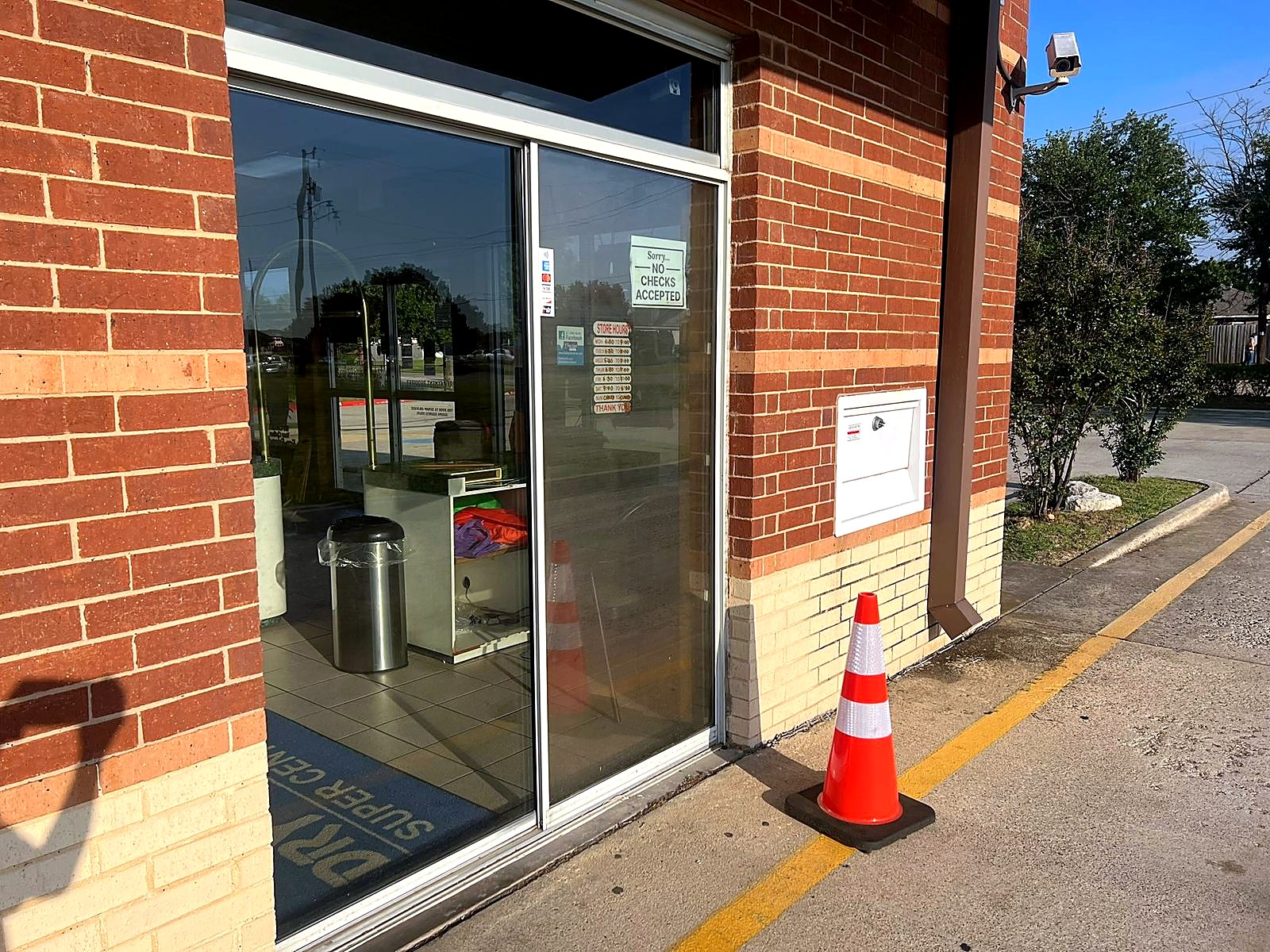 Drive-thru entrance and drop-off area